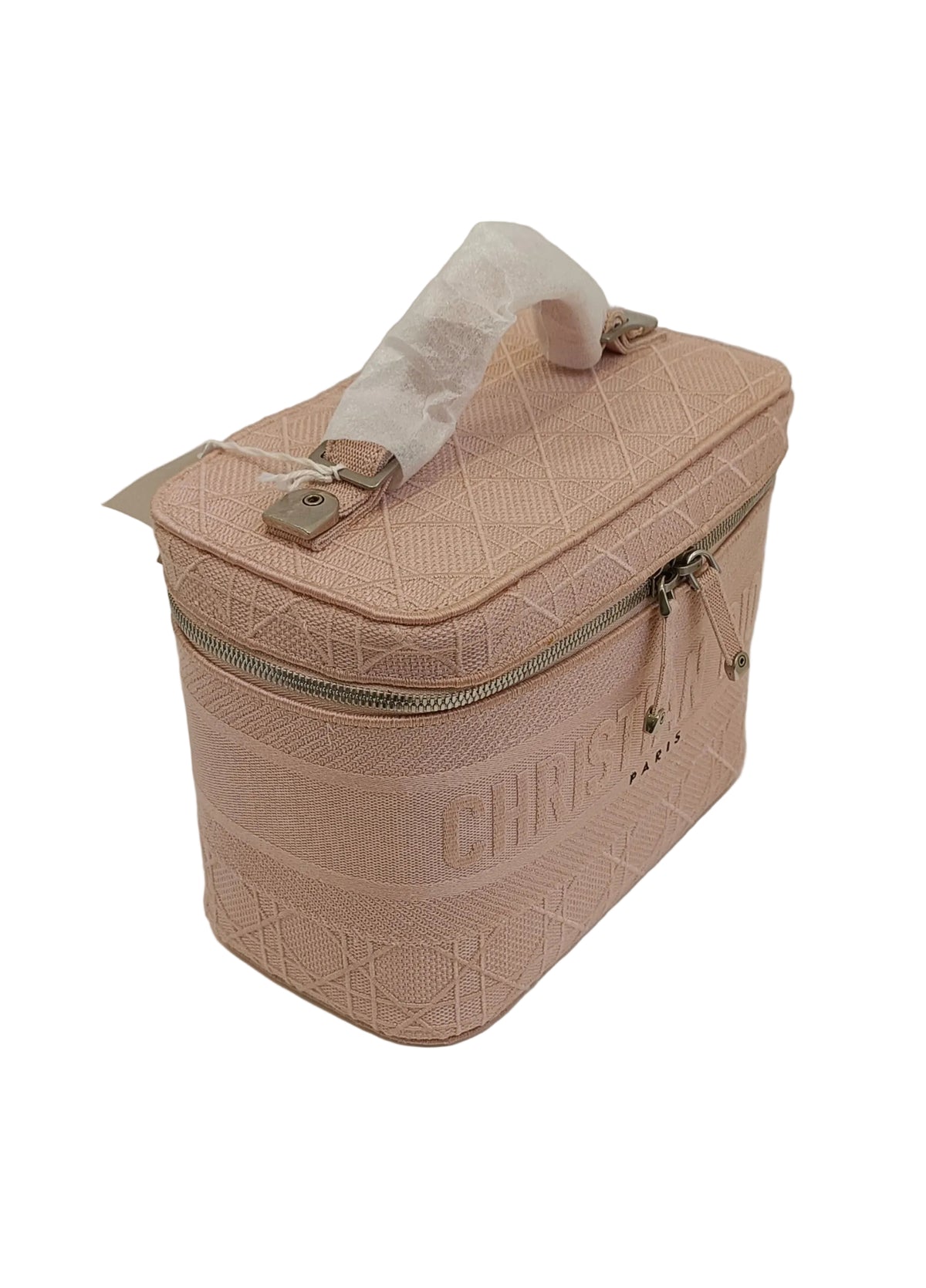 Christian Dior Travel Vanity Case-Canvas/Zip/Pink/New