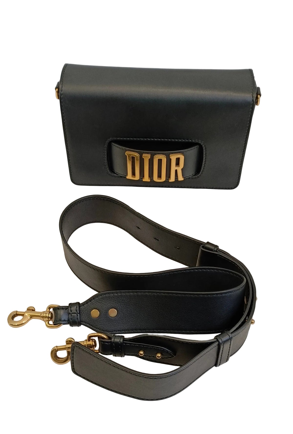 Christian Dior Revolution Shoudler Bag-Calfskin Leather/Black/New