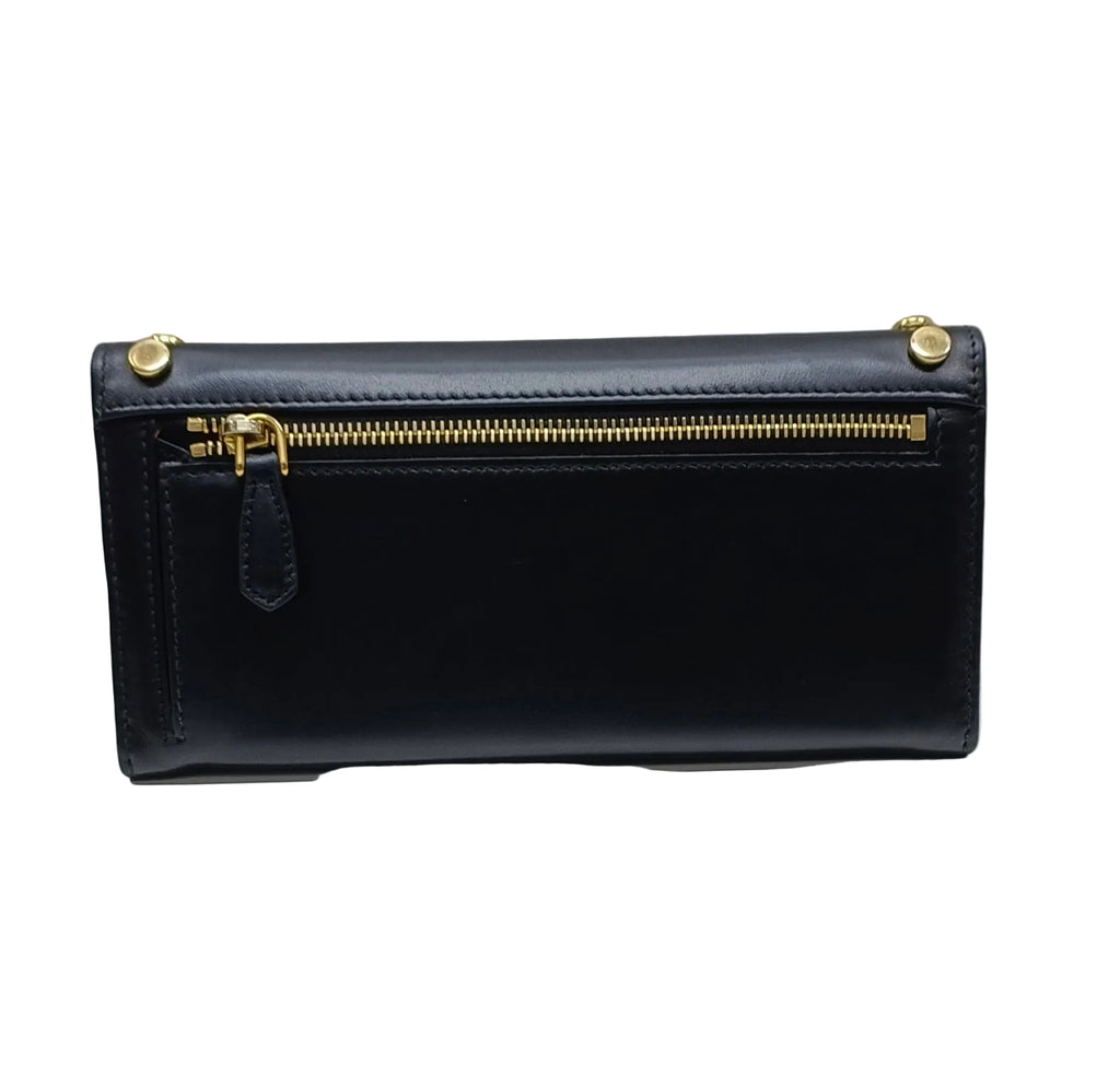 Prada Wallet-Black/Leather/Box/New
