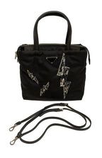Prada Lightning Bolt Tote & Sling Bag-Nylon/Black-Box/2 Way