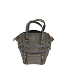 Yves Saint Laurent Downtown Tote Bag-Leather/Silver