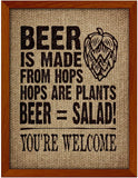 Poster Hub Beer Is Salad Art Decor