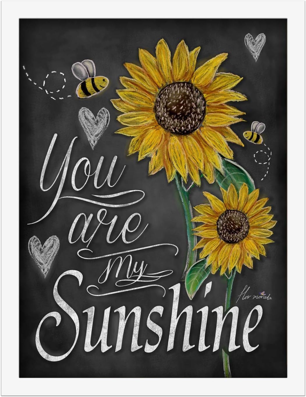 Poster Hub Chalk Drawing You Are My Sunshine Motivational Art Decor Main image
