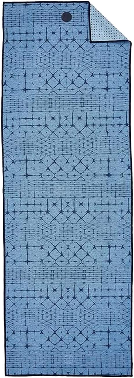 Manduka Yogitoes Skidless Yoga Mat Towel Star Dye Clear Blue 2.0 71in x 24in Main image