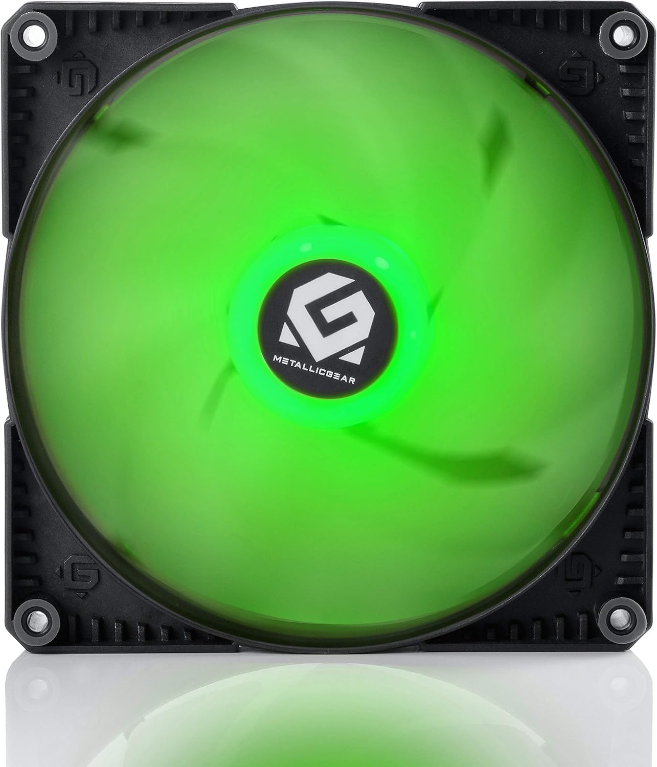 MetallicGear MGF140PRGBBK Skiron MGF140 RGB 140mm Fan PWM High Airflow Nine Blade Design Rubber Dampening Washers Integrated RGB Lighting Main image