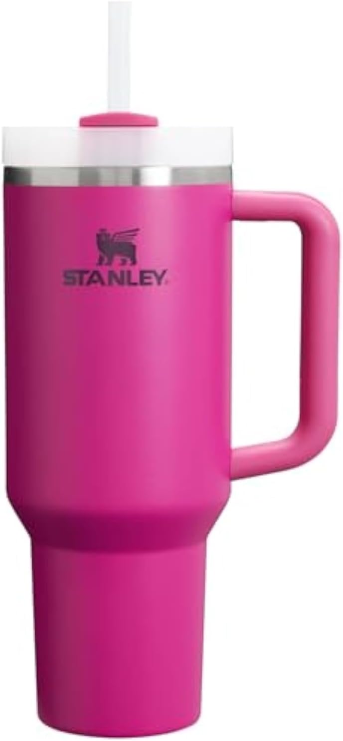 STANLEY Quencher H2.0 FlowState Stainless Steel Vacuum Insulated Tumbler With Lid And Straw Fuchsia 40oz Secondary image