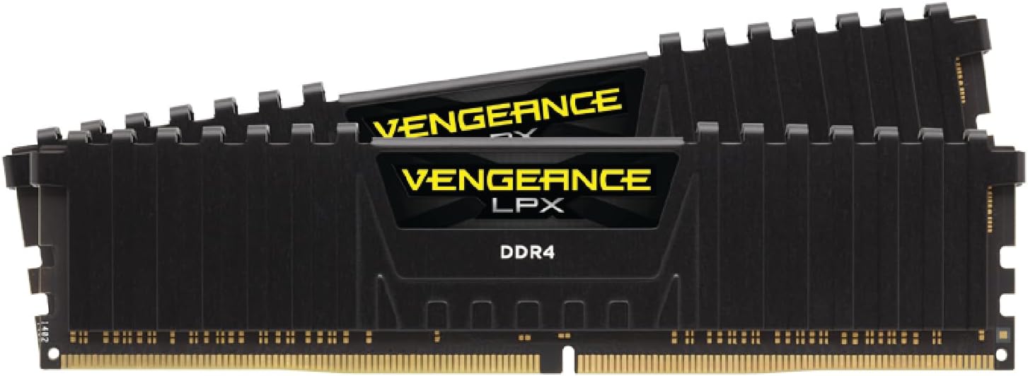 CORSAIR CMK32GX4M2E3200C16 Vengeance LPX 32GB 2X16GB DDR4 3200 C16 1.35V Computer Memory Black Main image
