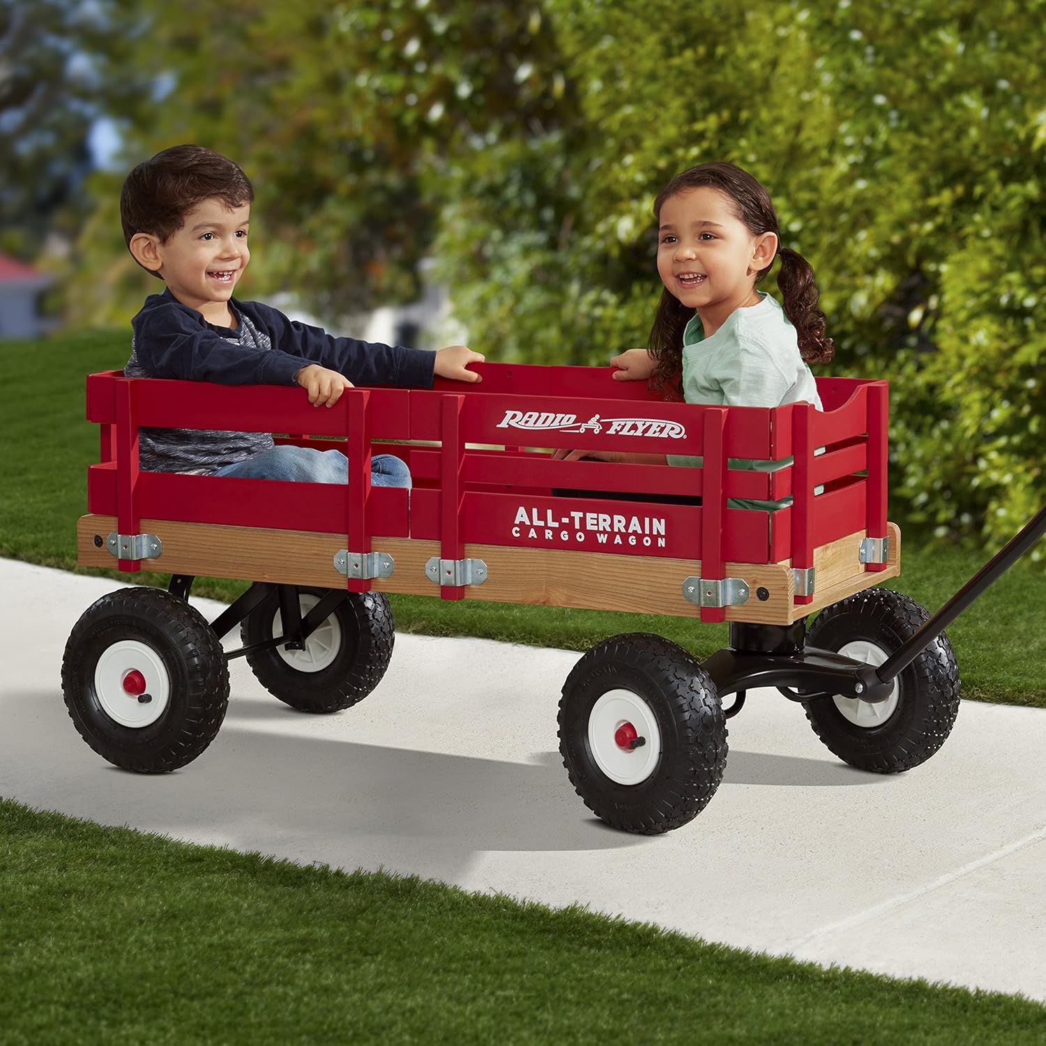 Radio Flyer AllTerrain Cargo Wagon For Kids Garden And Cargo Red Secondary image
