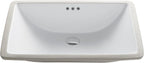 Kraus KCU251 Elavo 23inch Rectangular Undermount White Porcelain Ceramic Bathroom Sink With Overflow