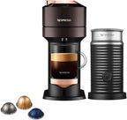 Nespresso Vertuo Next Premium Coffee Machine Rich Brown And Aeroccino Milk Frother Bundle