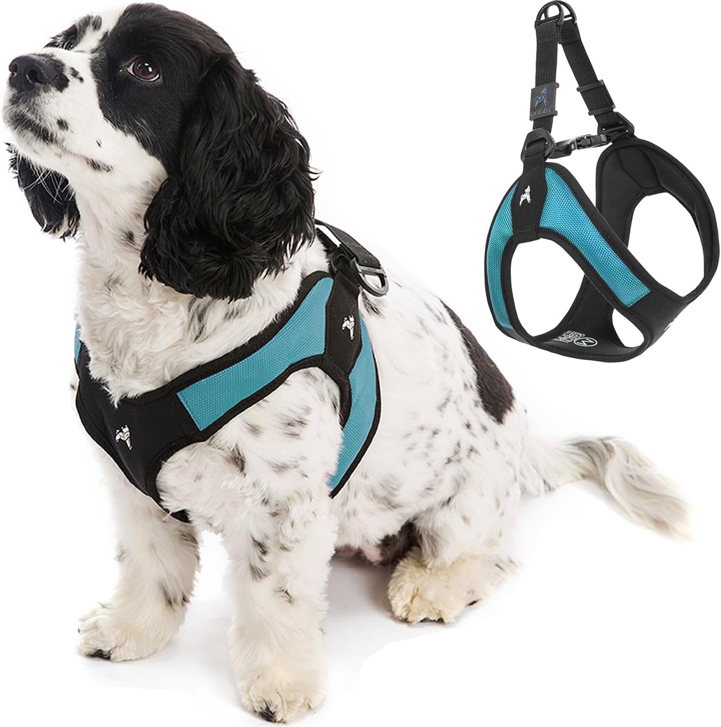 Gooby Escape Free Easy Fit Harness Small Dog StepIn Harness Turquoise Medium Main image