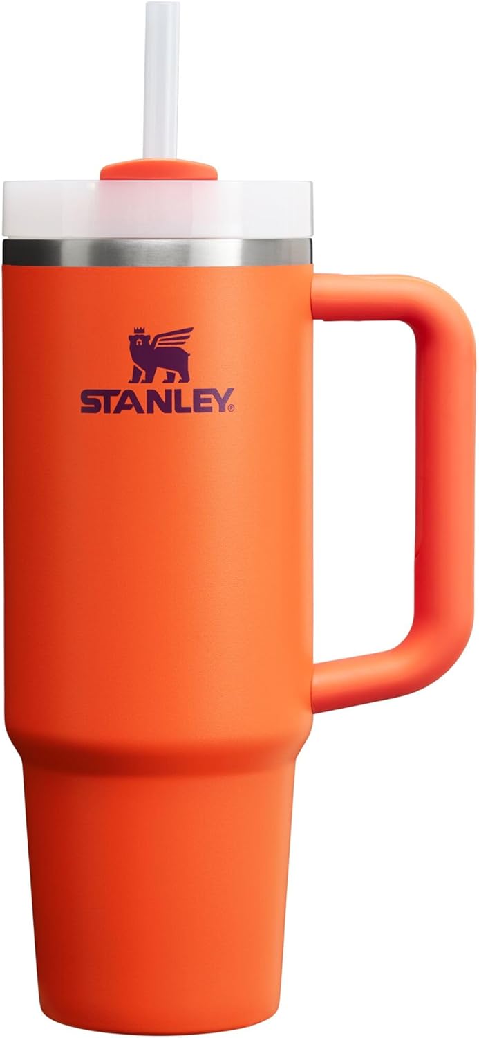 Stanley Quencher H2.0 FlowState Stainless Steel Vacuum Insulated Tumbler With Lid And Straw Tigerlily Plum 30oz Main image