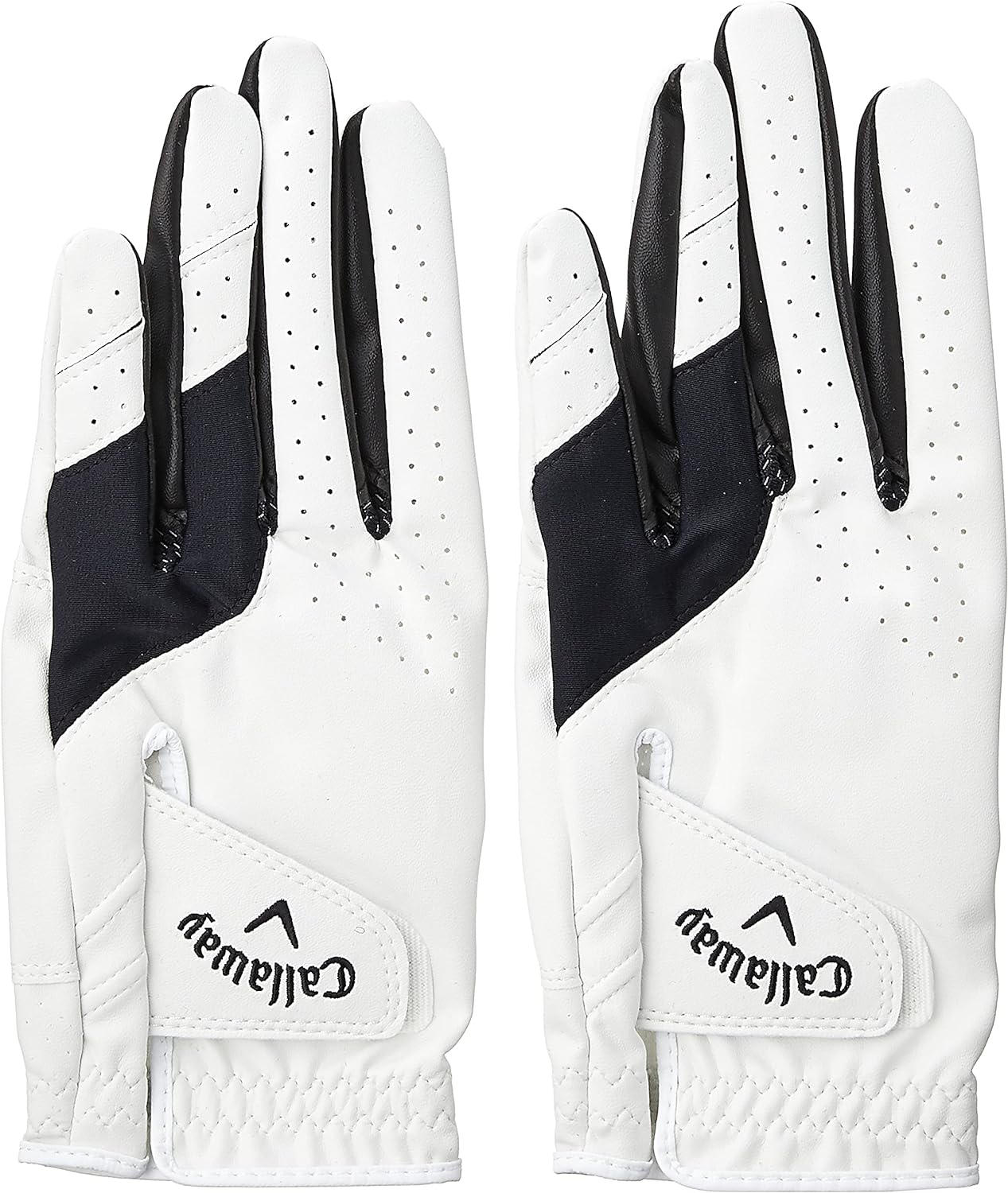 Callaway Golf Weather Spann Glove Left Hand Cadet Short Fingers 2019 MediumLarge White 2pack Main image