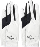 Callaway Golf Weather Spann Glove Left Hand Cadet Short Fingers 2019 MediumLarge White 2pack