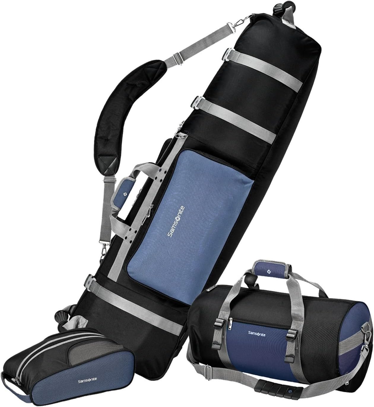 Samsonite Golf Deluxe 3 Piece Golf Travel Set With Wheeling Travel Cover Golf Bag Duffel Bag And Shoe Bag Main image