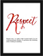 Poster Hub Dictionary Respect Inspirational Art Decor