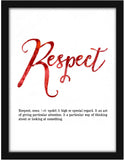 Poster Hub Dictionary Respect Inspirational Art Decor