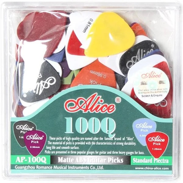 Alice AP 100Q 100Pcs Acoustic Electric Guitar Picks Matte ABS Antiskid Plectrum Main image
