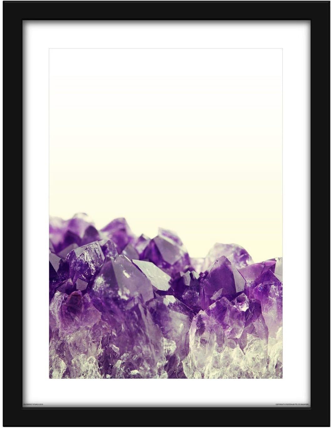 Poster Hub Feng Shui Earth Amethyst Crystal Stability And Balance Art Decor Main image