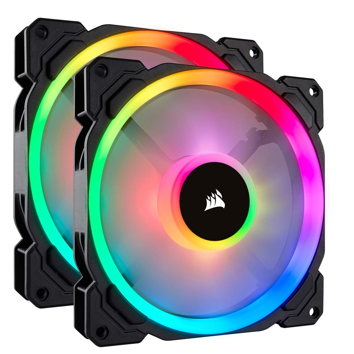 Corsair CO-9050074-WW LL Series LL140 RGB 140mm Dual Light Loop RGB LED PWM 2 Fan Pack With Lighting Node Pro Main image