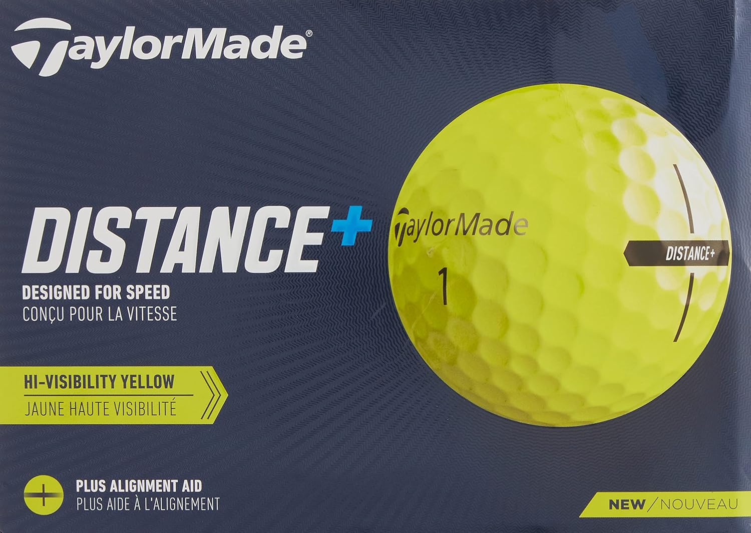 TaylorMade Yellow Distance+ Golf Balls Pack Of 12 Main image