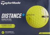 TaylorMade Yellow Distance+ Golf Balls Pack Of 12