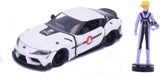 Robotech 1:24 2020 Toyota Supra DieCast Car And 2.75in Roy Focker Figure