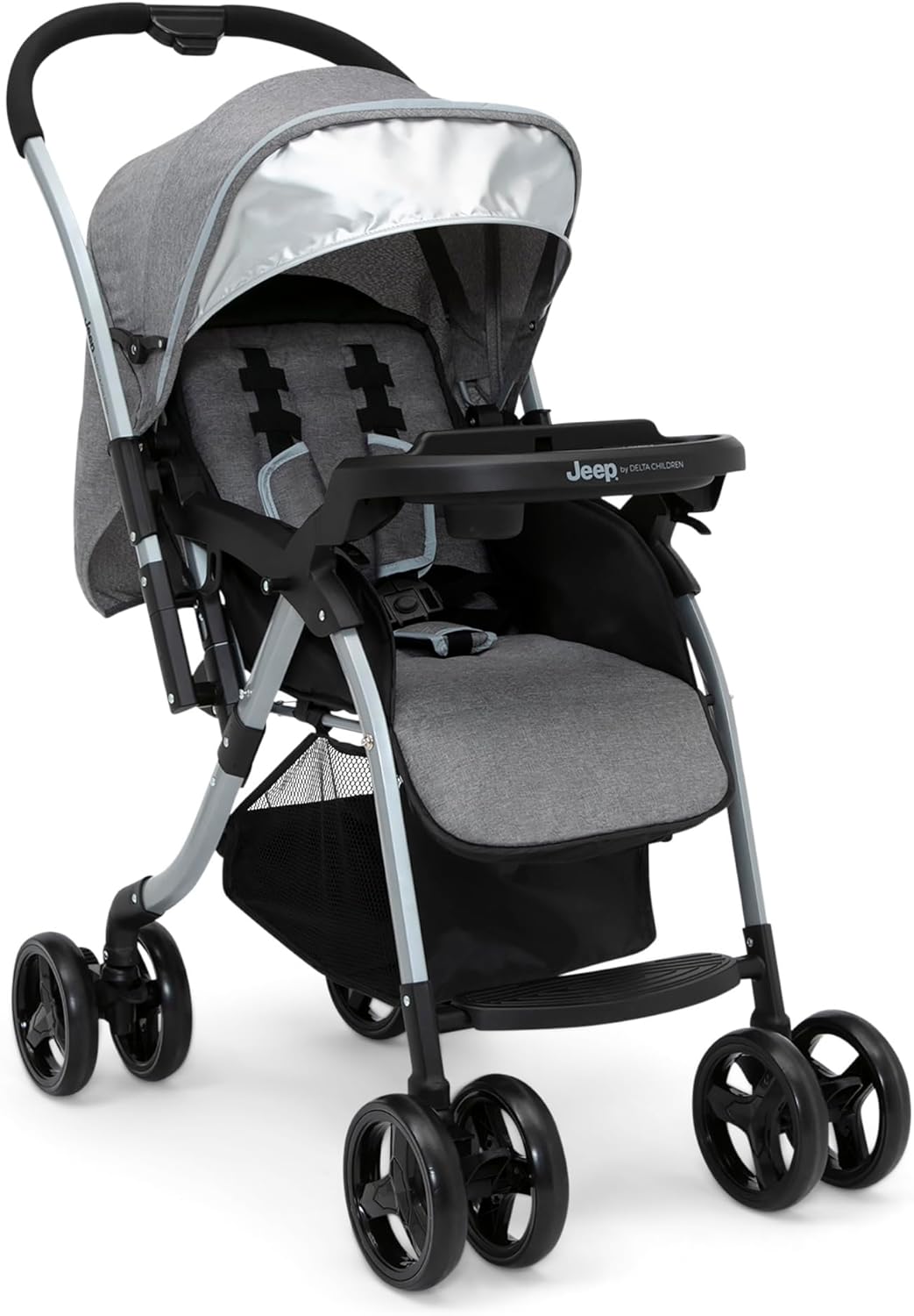 Jeep Unlimited Reversible Handle Stroller Grey Tweed Main image