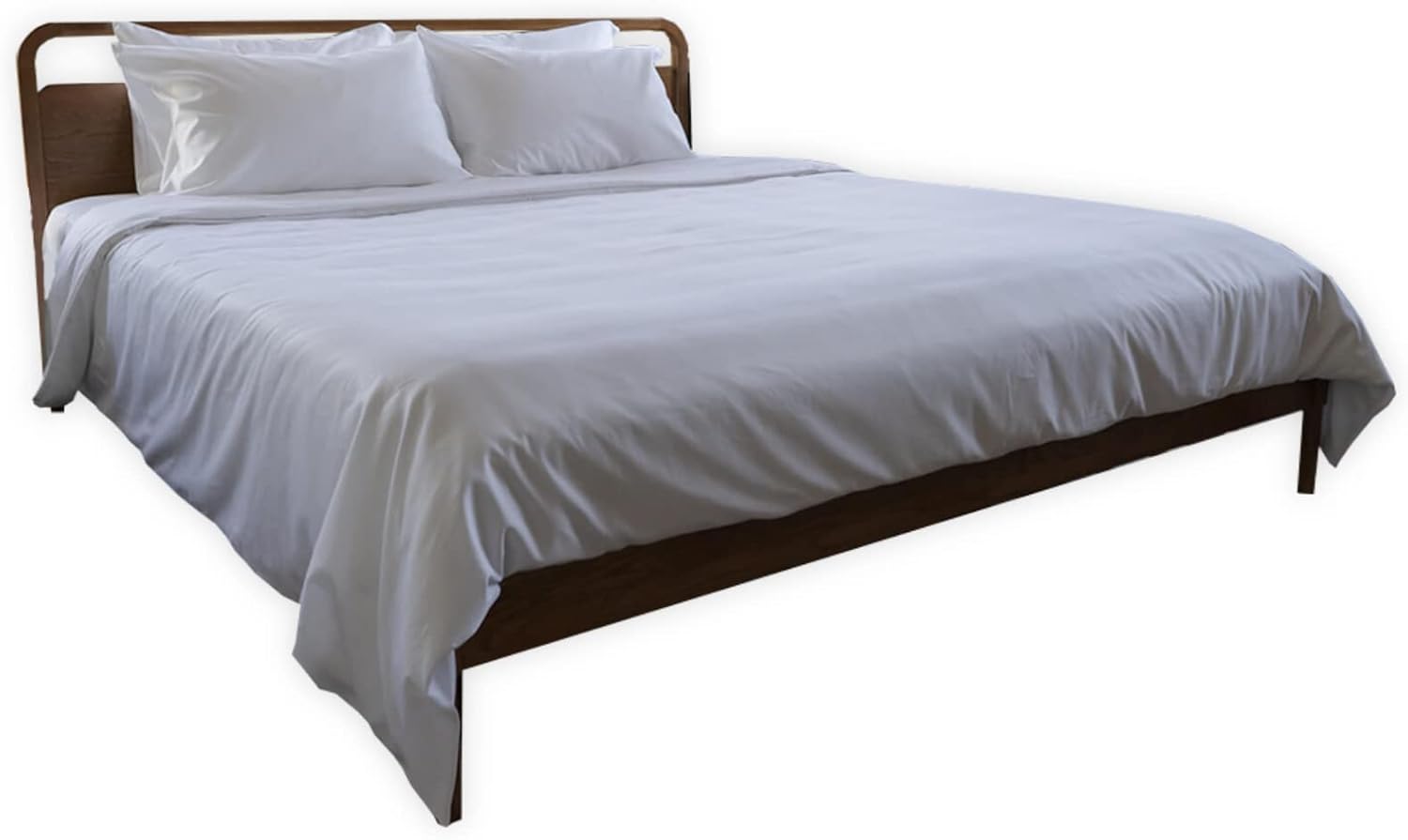 Weavve Home Signature Tencel Duvet Cover Set Queen Size Mist Grey