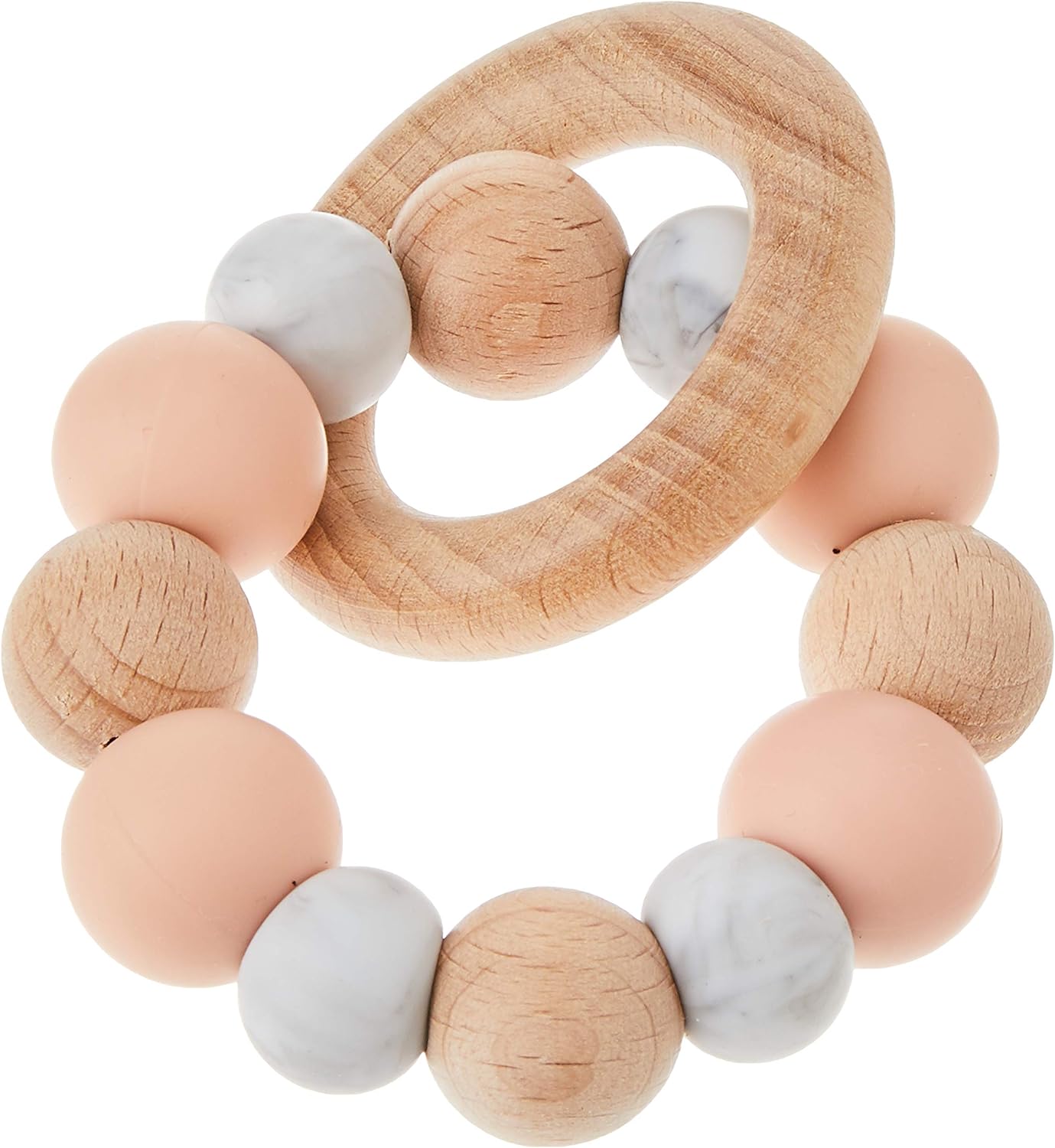 Jambu Beads Orbit Rattle Teether Blush Main image