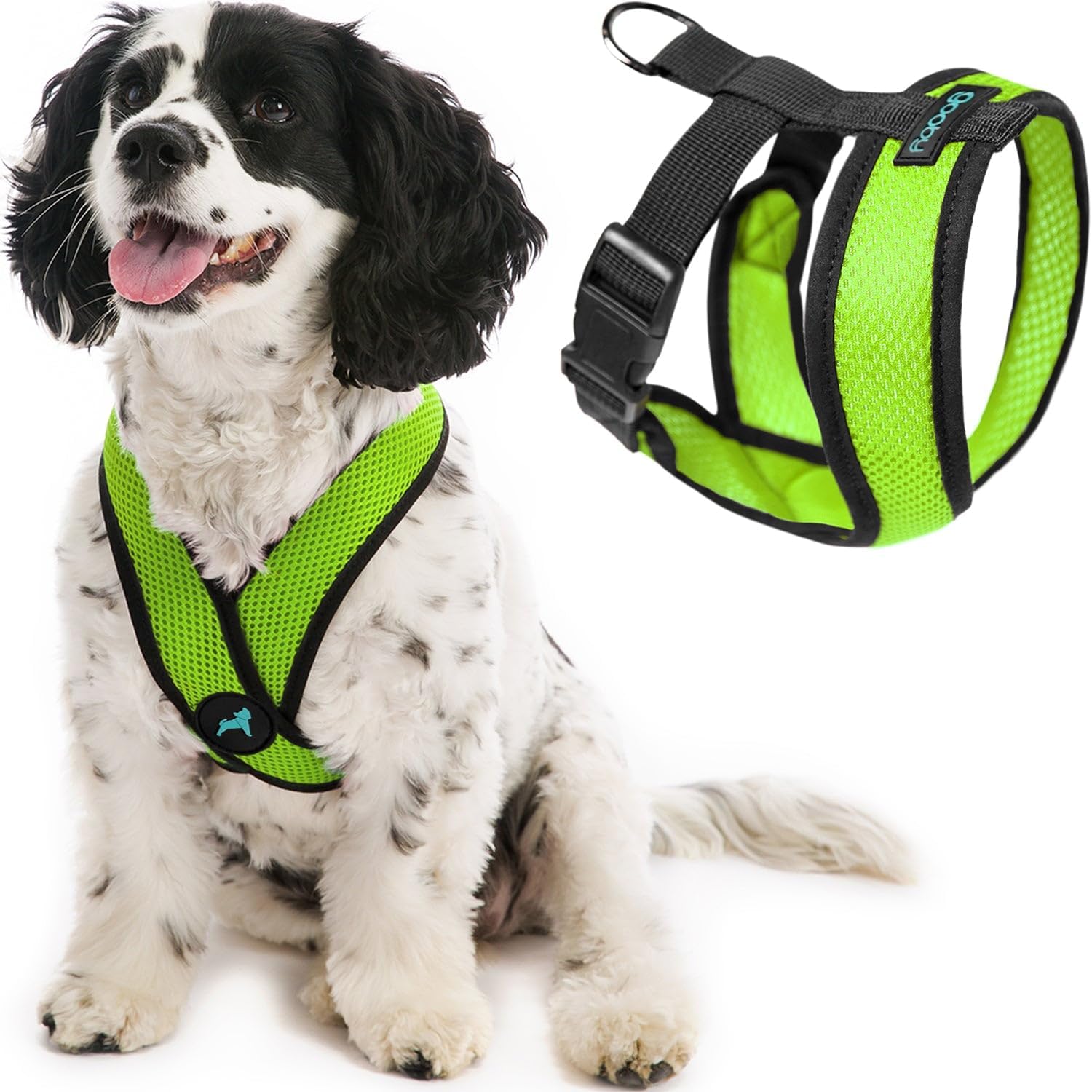 Gooby Comfort X Head In Harness Green Large For Small Dogs Main image