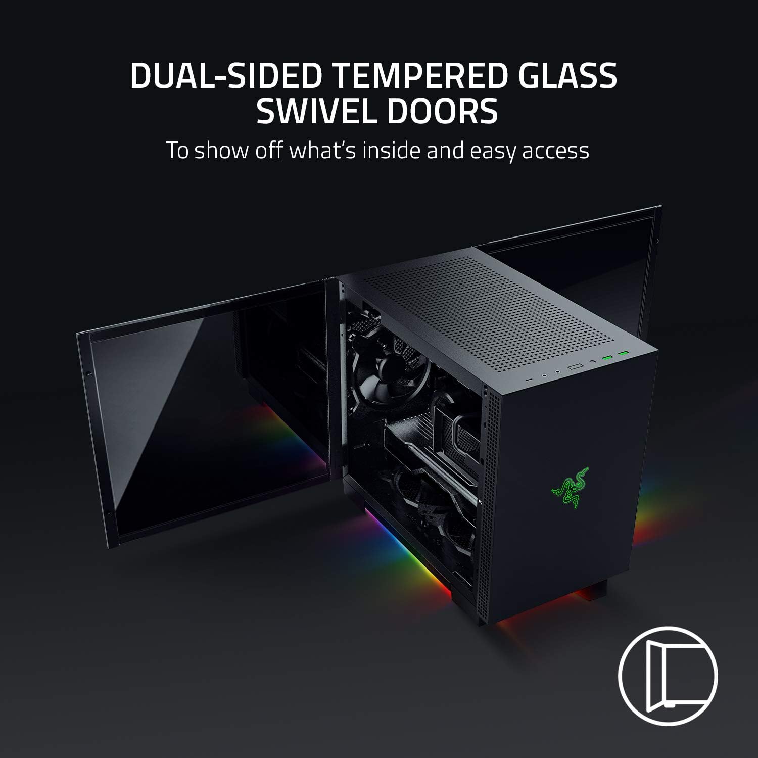 Razer Tomahawk Mini ITX Gaming Case Classic Black Secondary image