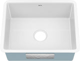 KRAUS KE1US21GWH 21inch Porcelain Enameled Steel Undermount Single Bowl Kitchen Sink White