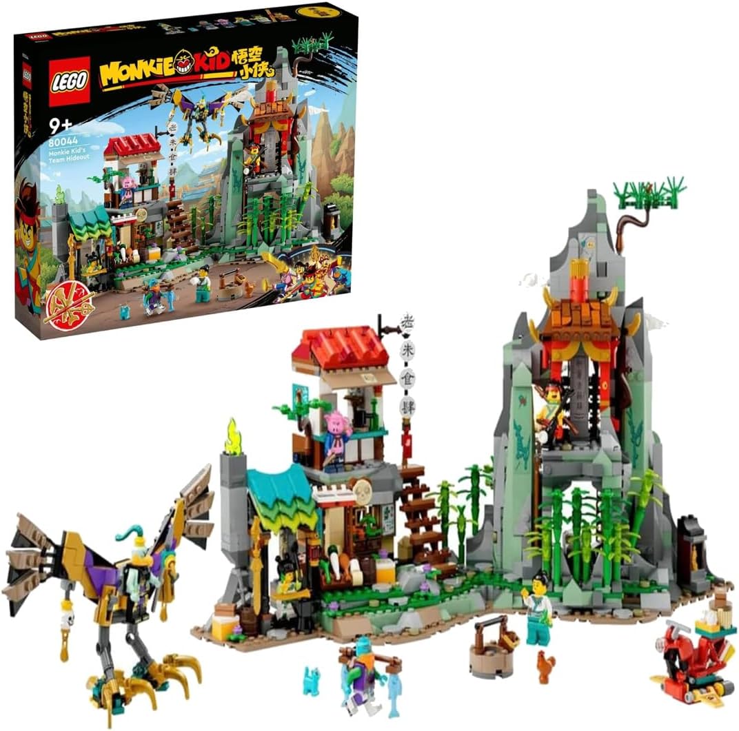 LEGO Monkie Kid 80044 Monkie Kids Team Hideout Building Toy Set