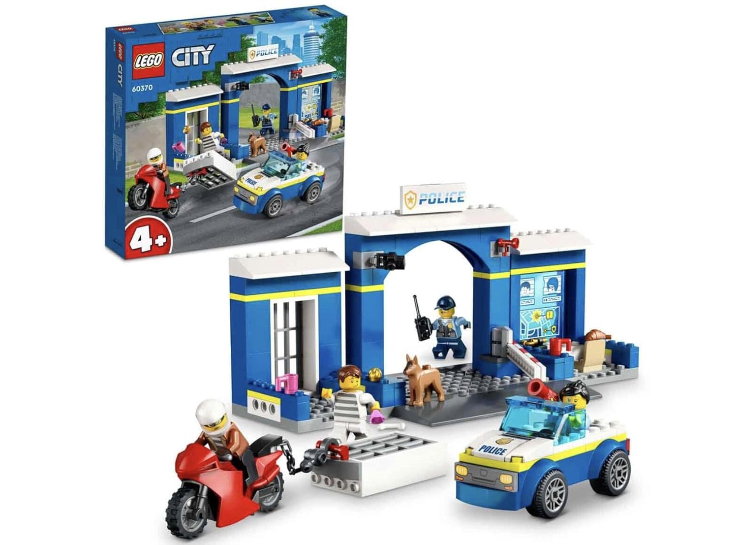 LEGO City Police Station Chase 60370 Building Toy Set Main image