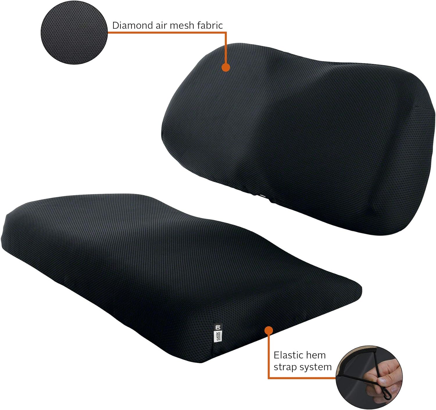Classic Accessories Fairway Diamond Air Mesh Golf Cart Seat Cover Black Main image