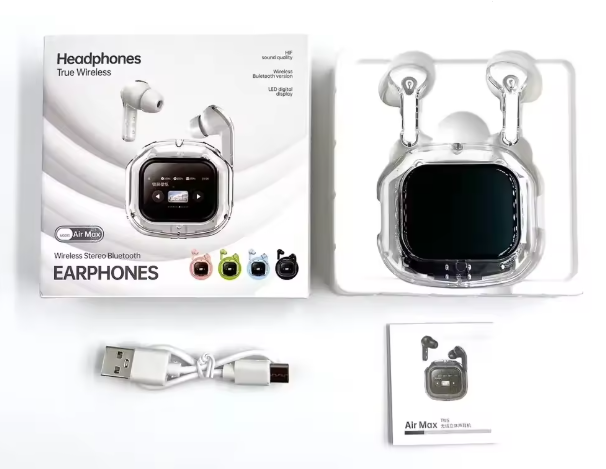 Earphones With LCD Screen - Transparent Casing Main image