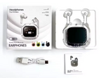 Earphones With LCD Screen - Transparent Casing