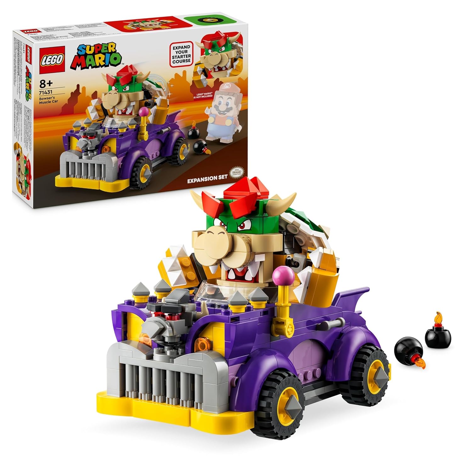 LEGO 71431 Super Mario Bowsers Muscle Car Expansion Set Main image