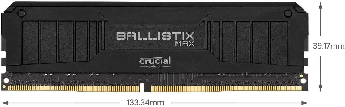 Crucial Ballistix MAX 4400 MHz DDR4 DRAM Desktop Gaming Memory Kit 16GB 8GBx2 CL19 BLM8G44C19U4B Black Secondary image