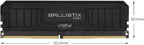 Crucial Ballistix MAX 4400 MHz DDR4 DRAM Desktop Gaming Memory Kit 16GB 8GBx2 CL19 BLM8G44C19U4B Black