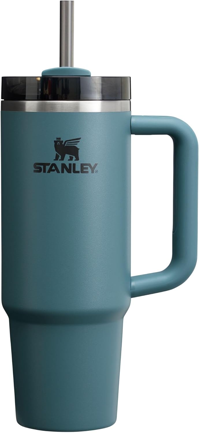 Stanley Quencher H2.0 FlowState Stainless Steel Vacuum Insulated Tumbler With Lid And Straw Blue Spruce 30oz Main image