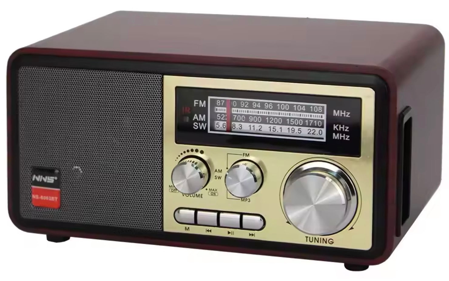 NS8093BT Wooden Radio Speaker Retro Style Main image
