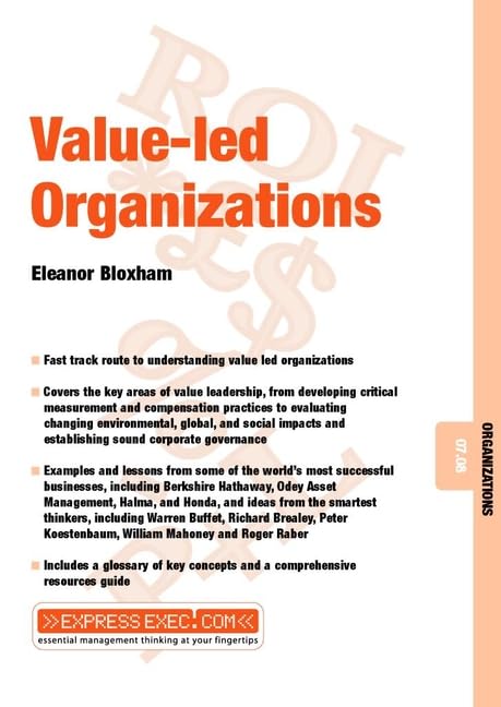 ValueLed Organizations Organizations 07.08 Paperback Main image