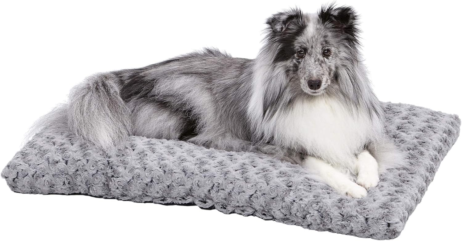 MidWest Homes For Pets Deluxe Super Plush Dog And Cat Bed 30in Gray Main image