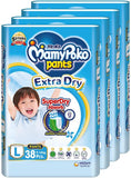 MamyPoko Extra Dry Pants Baby Diapers L 9to14kg 38 Pcs X 4 Packs Carton