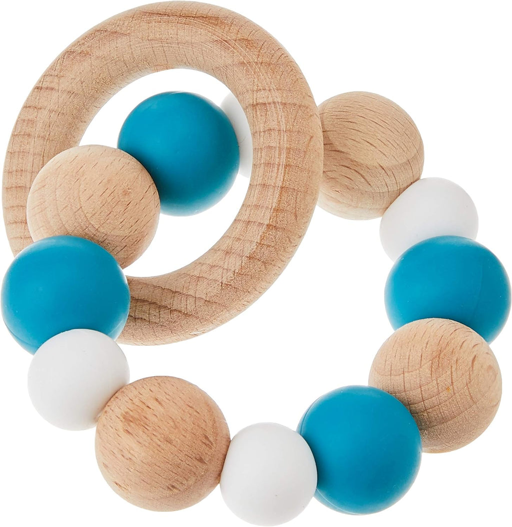 Jambu Beads Orbit Rattle Teether Teal - Cash Converters