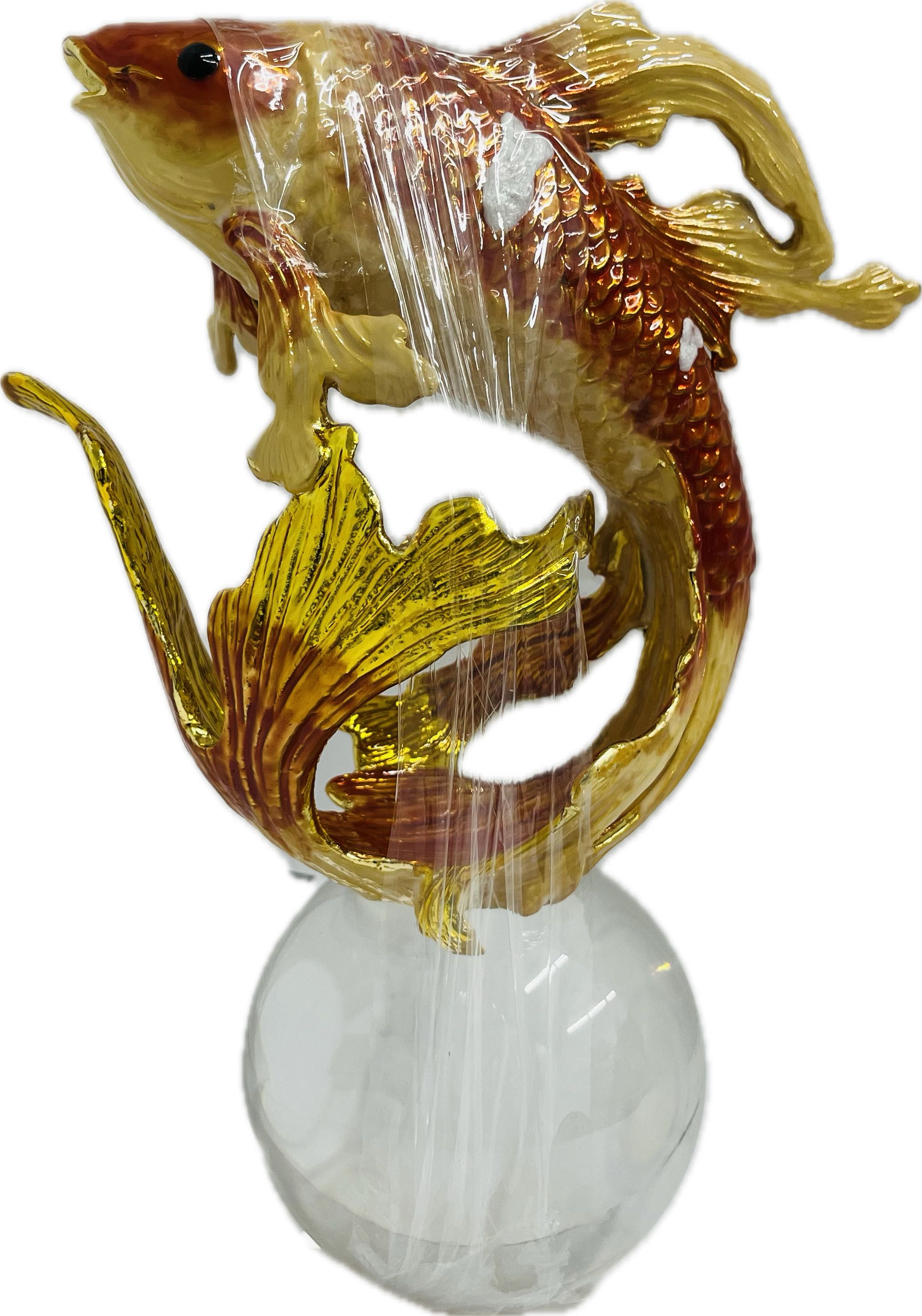 Fortune Koi Fish Display Brass Secondary image