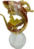 Fortune Koi Fish Display Brass