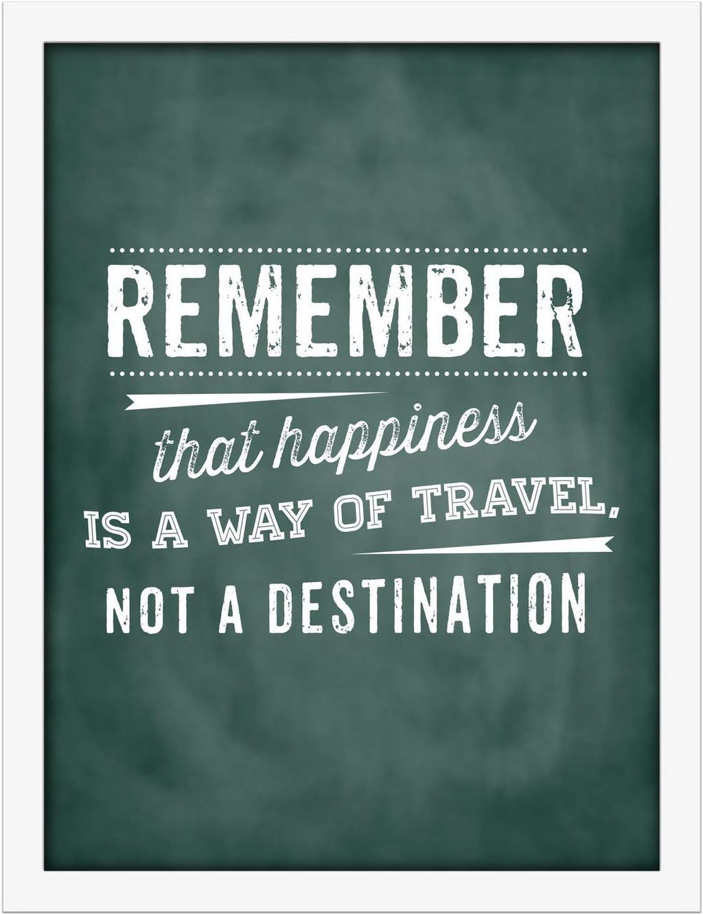 Poster Hub Remember That Happiness Chalk Motivational Art Decor